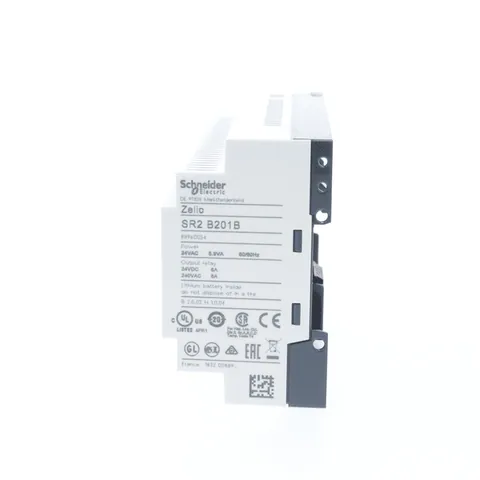 Schneider Electric SR2B201B compact smart relay, Zelio Logic SR2 SR3, 20 IO, 24V AC, clock, display — PLCs