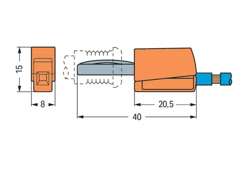Wago 215-411 Banana plug; for socket 4 mm Ø; 2,50 mm²; green — Proximity & Inductive Sensors