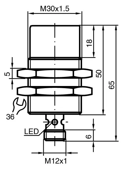 Pepperl+Fuchs NJ15-30GM50-A2-V1 Inductive sensor — Näherungs- & induktive Sensoren
