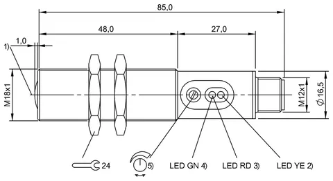 Balluff BOS0074 Cylindrical throughbeam photoelectric sensors with M18 thread and diff... — Accesorios generales