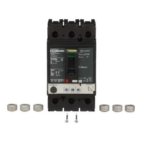 Schneider Electric JDL36250U31X Circuit breaker, PowerPacT J, 250A, 3 pole, 600VAC, 14kA, lugs, Micrologic 3.2, 80% — Interruttori automatici e fusibili