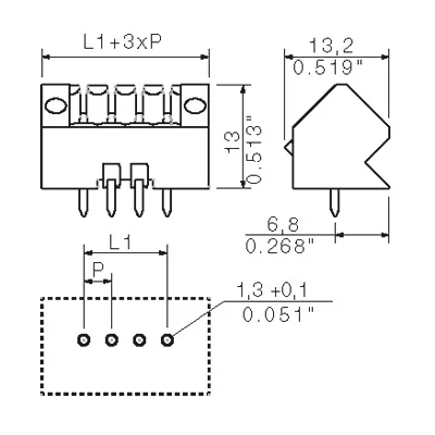 Weidmuller 1003740000 PCB plug-in connector male header SL-SMT 3.50/24/135F 3.2SN BK BX — General Accessories