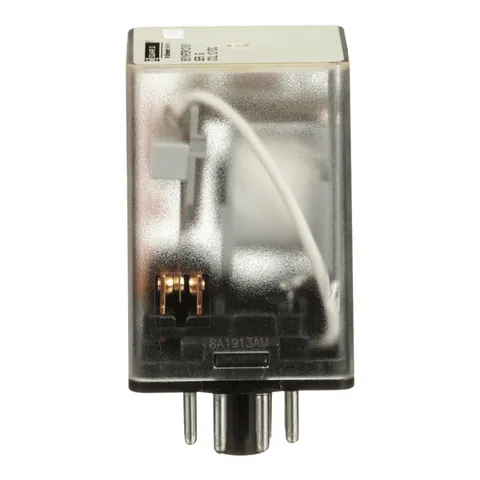 Schneider Electric 8501KPDR12V51 Plug in relay, Type KP, tubular, 1 HP at 277 VAC, 10A resistive at 120 VAC, 8 pin, DPDT, 2 NO, 2 NC, 12 VDC coil — General Accessories