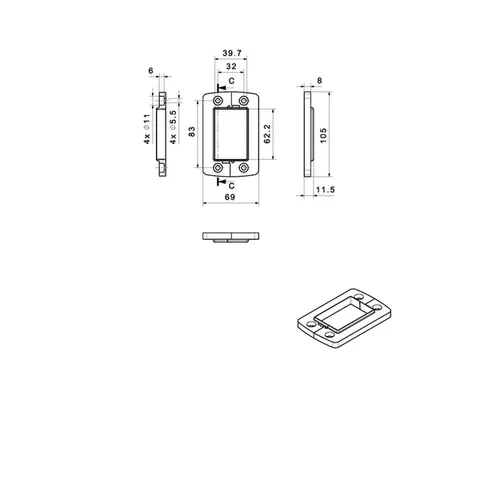 Weidmuller 2584240000 Locking Frame CABTITE FRL 10/6 BK — Accessori generali