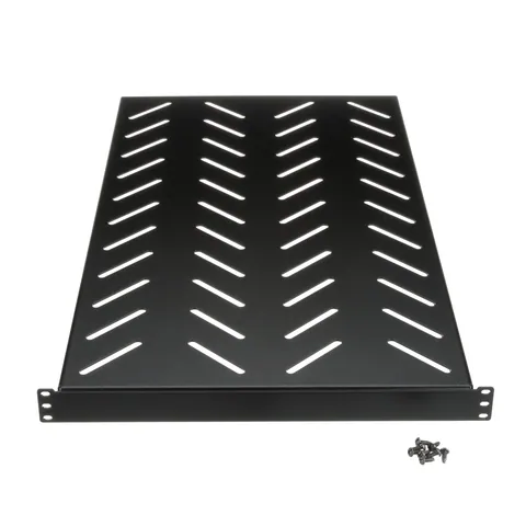 Panduit RSHLF 4-Post Rack Shelf, 1 RU, Steel, Black, 30.5" Depth — Control Cabinets & Enclosures