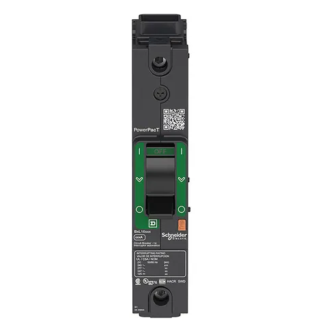 Schneider Electric BDF16035 Circuit breaker, PowerPacT B, 35A, 1 pole, 600Y/347VAC, 14kA, terminal nut, thermal magnetic, 80% — PLCs