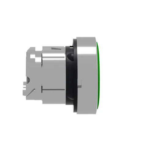 Schneider Electric ZB4BA333 Head for non illuminated push button, Harmony XB4, metal, flush, green, 22mm, spring return, marked START — Control e HMI