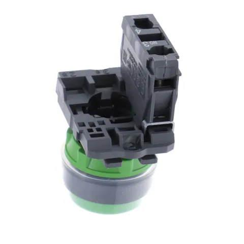 Schneider Electric XB5AP21 Spring Return Push Button, Harmony XB5, Clear Silicone Booted, Black, 22mm — Switches & Modular Apparatus