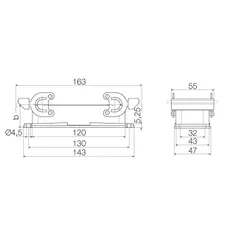 Weidmuller 1212400000 HDC Enclosure, Size 8, IP65 Protection — Industrial Cables & Wires