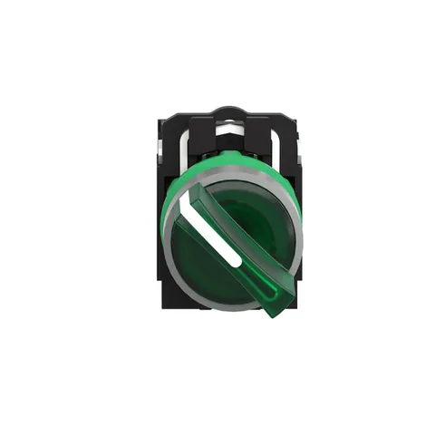 Schneider Electric XB5AK123B5C0 Illuminated Selector Switch, 22mm, Universal LED, 2 Positions, 1NO + 1NC, 24V AC/DC — Switches & Modular Apparatus