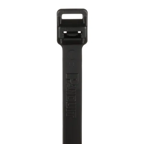 Panduit PLT5EH-Q0 UV Resistant Black Cable Tie, Extra Heavy Duty, 20.1" Length, 250lb Capacity — Conectores y enchufes