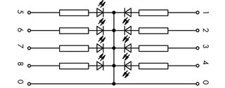 Wago 286-822 Component module with LED; Red LED; with common cathode — General Accessories