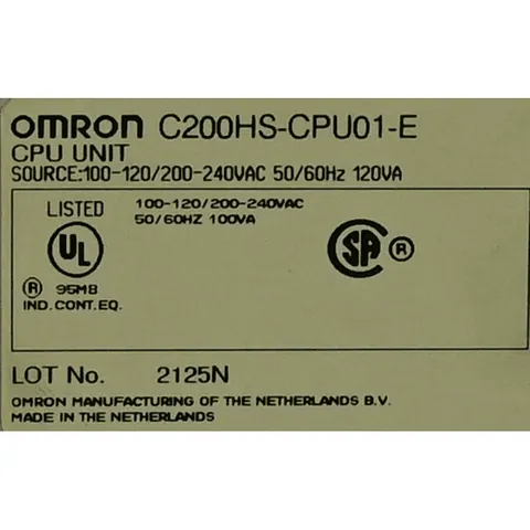 Omron C200HS-CPU01-E C200HS CPU Module Unit — Sterowniki PLC