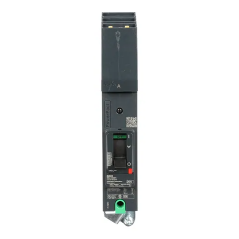 Schneider Electric BDA160201 Circuit breaker, PowerPacT B, 20A, 1 pole, 600Y/347VAC, 14kA, I-Line, thermal magnetic, 80%, A — General Accessories