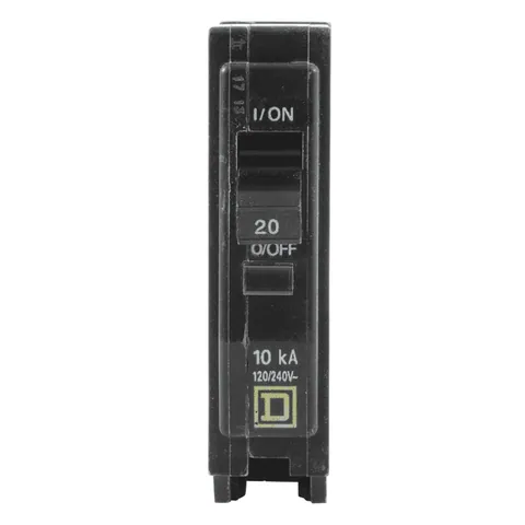 Schneider Electric QO120 Mini circuit breaker, QO, 20A, 1 pole, 120/240VAC, 10kA, plug in mount — General Accessories