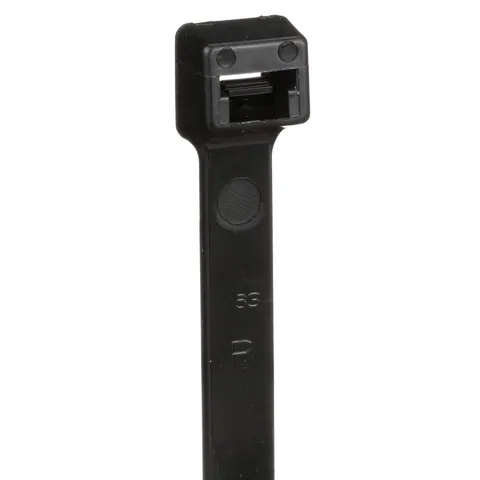 Panduit PLT6LH-L0 Pan-Ty® PLT6LH-L0 Cable Tie, Black, UV PA6.6, 21.9"L, 120lb, PK50 — Connectors & Plugs