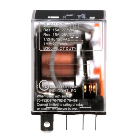 Schneider Electric 782XBXCL-120A Power relay, SE Relays, 15A, DPDT, 120 VAC, clear cover with LED indicator — Akcesoria ogólne
