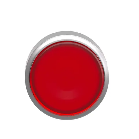 Schneider Electric ZB4BW34 Head for illuminated push button, Harmony XB4, metal, flush, red, 22mm, spring return, plain lens for BA9s bulb — Switches & Modular Apparatus