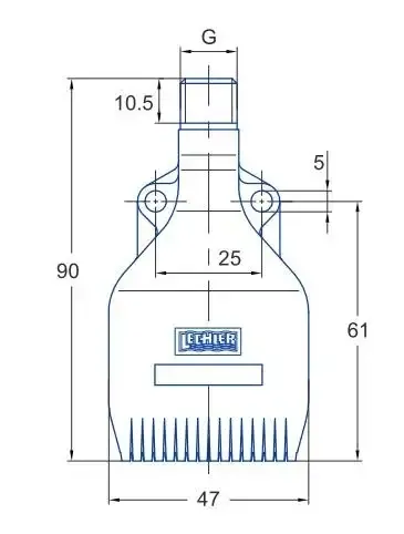 PNEUMAT SYSTEM 31.101 Flat Comb Nozzle 47 mm G 1/4 GZ, Plastic (POM) — Narzędzia ręczne i elektronarzędzia