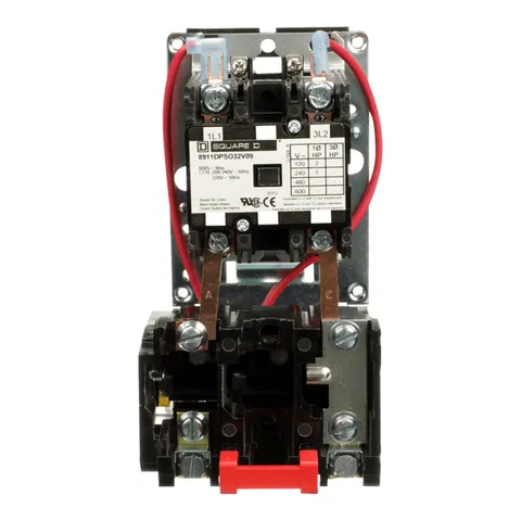 Schneider Electric 8911DPSO32V09 NEMA starter, Definite Purpose, 30A, 5HP at 240VAC, 1 phase, 2 pole, melting alloy, 208V to 240VAC coil, open — Accesorios generales