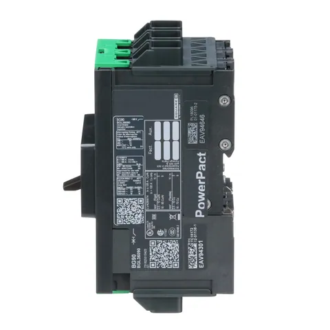 Schneider Electric BGL36090 Circuit breaker, PowerPacT B, 90A, 3 pole, 600Y/347VAC, 18kA, lugs, thermal magnetic, 80% — Accesorios generales