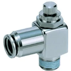 SMC ASG320F-01-08S ASG, Stainless Steel Speed Controller, Elbow Type, ASG320F-01-08S — Couplings & Fittings