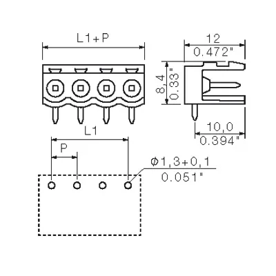 Weidmuller 1571260000 5.00 mm PCB Plug-in Connector, Male Header, 16 Poles, 90° — General Accessories