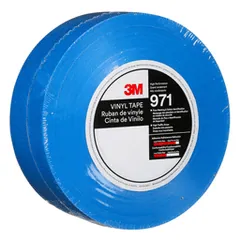 3M 7100253141 Durable Floor Marking Tape 971, Blue, 2 in x 36 yd, 17 mil, 6 Rolls/Case, Individually Wrapped Conveniently Packaged — General Accessories
