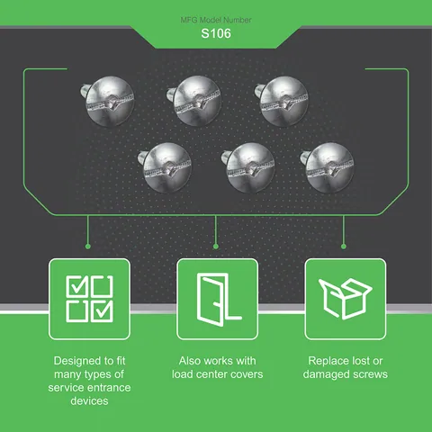 Schneider Electric S106 Load center accessory, QO/Homeline, screws kit, quantity 6, blister pack — General Accessories