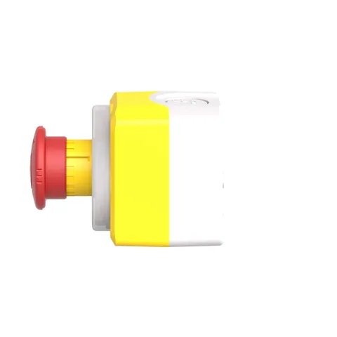 Schneider Electric XALK178W3B140E Control station, Harmony XALD, plastic, yellow lid, 1 emergency stop 40mm, turn to release, illuminated ring white red fixed, 1NO 1NC, 24V AC DC — Allgemeines Zubehör