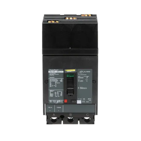 Schneider Electric HDA36125 Circuit breaker, PowerPacT H, 125A, 3 pole, 600VAC, 14kA, I-Line, thermal magnetic, 80%, ABC — Accessori generali