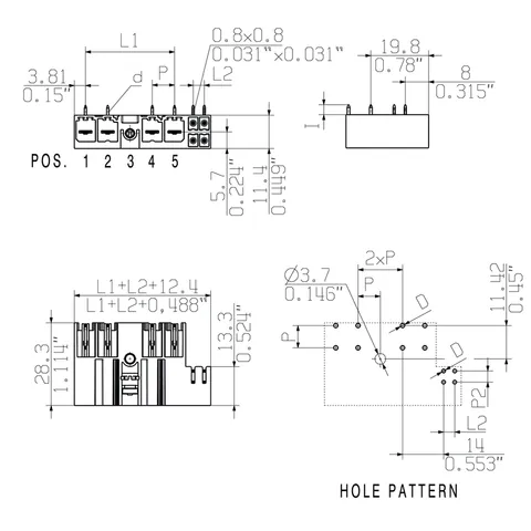 Weidmuller 1156320000 SV 7.62HP/05/270MF3 SC/08R SN BK BX — Accessori generali