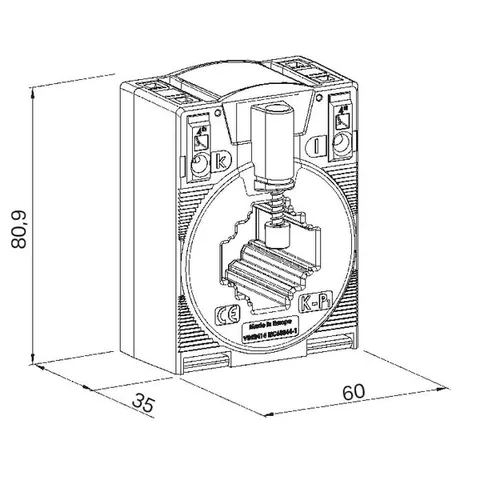 Wago 855-301/100-201 Plug-in current transformer; 100 A / 1 A — Allgemeines Zubehör