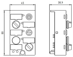 Siemens 3RK1205-0BQ21-0AA3 K45F LS, TYPE 2 Compact Module — PLC Systems & Hardware