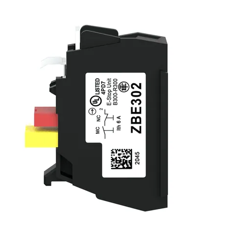 Schneider Electric ZBE302 Contact block, Harmony XB4, Harmony XB5, single contact, silver alloy, screw clamp terminal, 1NC with monitoring contact — Allgemeines Zubehör