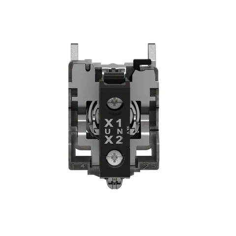 Schneider Electric XB4BVB1 Pilot Light, Harmony XB4, Metal, White, 22mm, Universal LED, Plain Lens, 24V AC/DC — Control & HMI