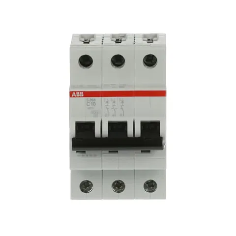 ABB 2CDS253001R0104 S203-C10 Miniature Circuit Breaker - 3P - C - 10 A — Circuit Breakers & Fuses