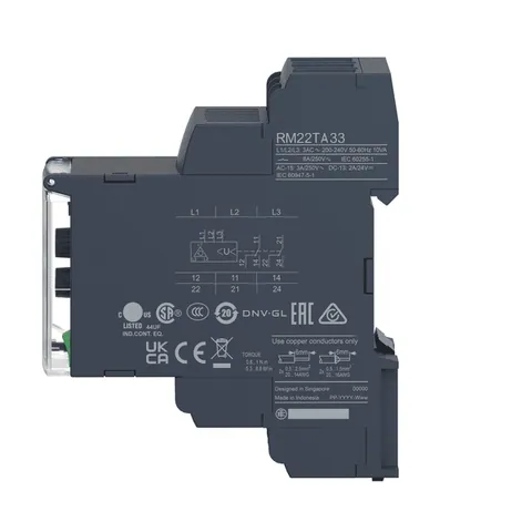 Schneider Electric RM22TA33 3-phase control relay, Harmony Control Relays, 5A, 2CO, 380...480V AC — Allgemeines Zubehör