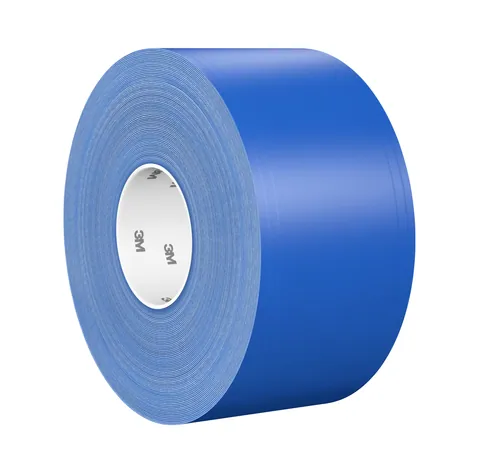 3M 7100254036 Durable Floor Marking Tape 971, Blue, 4 in x 36 yd, 17 mil, 3 Rolls/Case, Individually Wrapped Conveniently Packaged — General Accessories