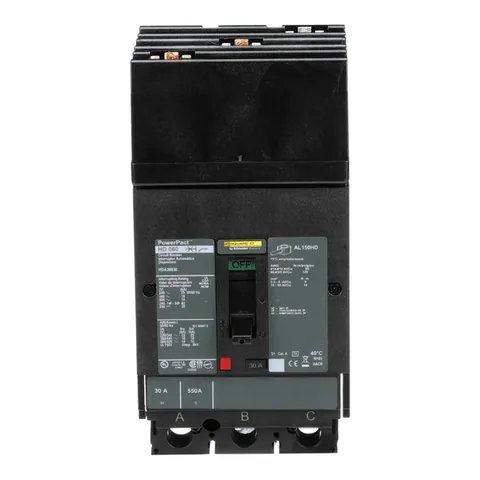 Schneider Electric HDA36030 Circuit breaker, PowerPacT H, 30A, 3 pole, 600VAC, 14kA, I-Line, thermal magnetic, 80%, ABC — Accessori generali