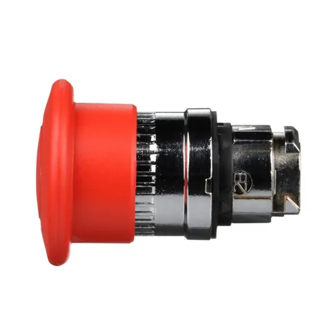 Schneider Electric ZB4BT84 Harmony, 22mm Push Button, emergency stop head, trigger and latching push pull, red, 40 mm mushroom, unmarked — General Accessories