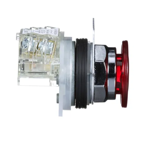 Schneider Electric 9001KR9RH13 30mm Push Button, Type K, push pull operator, red mushroom cap, 1 NO and 1 NC — Switches & Modular Apparatus