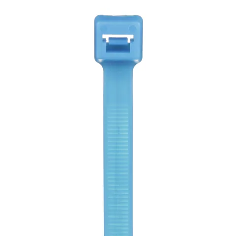 Panduit PLT3H-L76 Pan-Ty® PLT3H-L76 Cable Tie, Aqua, Tefzel, UV, High Heat, 11.5"L, 120lb, PK50 — Connectors & Plugs