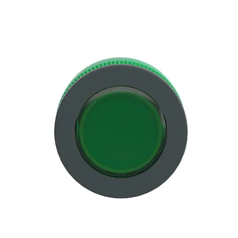 Schneider Electric ZB5FV033 Head for pilot light, Harmony XB5, antimicrobial, plastic, green, 30mm, universal LED, plain lens — General Accessories