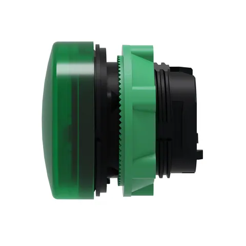 Schneider Electric ZB5AV033 Head for pilot light, Harmony XB5, plastic, green, 22mm, universal LED, plain lens — Interruptores y aparamenta modular