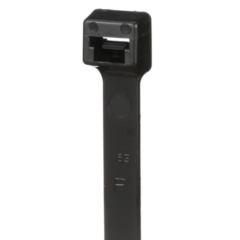 Panduit PLT6LH-L0 Pan-Ty® PLT6LH-L0 Cable Tie, Black, UV PA6.6, 21.9"L, 120lb, PK50 — Connectors & Plugs