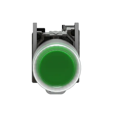 Schneider Electric XB4BP31 Spring Return Push Button, Harmony XB4, Green, 22mm — Switches & Modular Apparatus