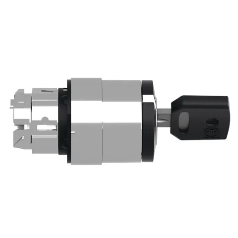Schneider Electric ZB4BG214 Head for key selector switch, Harmony XB4, metal, black, 22mm, key 520E, 2 positions, stay put — Allgemeines Zubehör