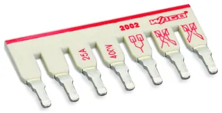 Wago 2002-477 TOPJOB®S staggered jumper; for 2002 and 2003 series; insulated; 7-way; light-gray — Terminal Blocks