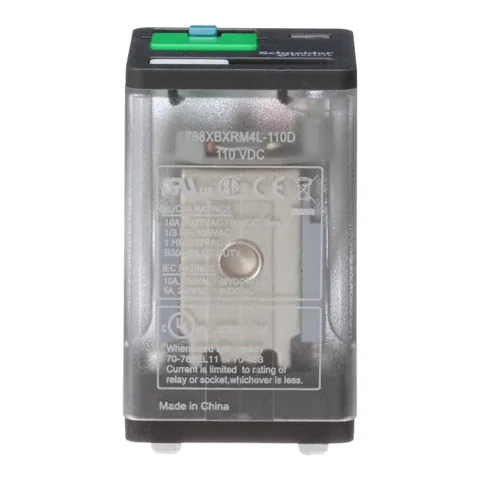 Schneider Electric 788XBXRM4L-110D General purpose relay, SE Relays, 788R, DPDT, 10A, 110 VDC, Quick terminal, clear cover with LED, lock push button — Akcesoria ogólne